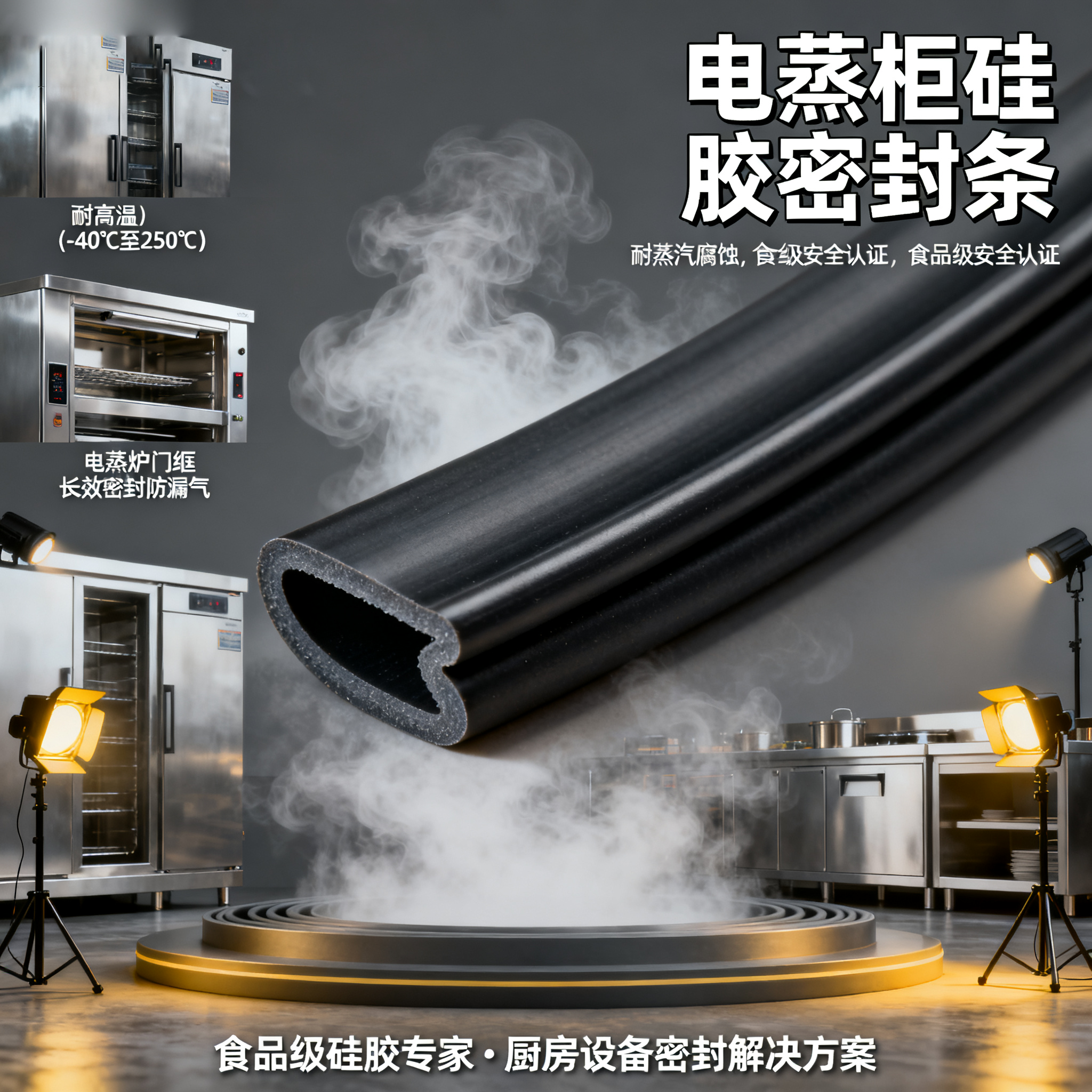 电蒸柜硅胶密封条