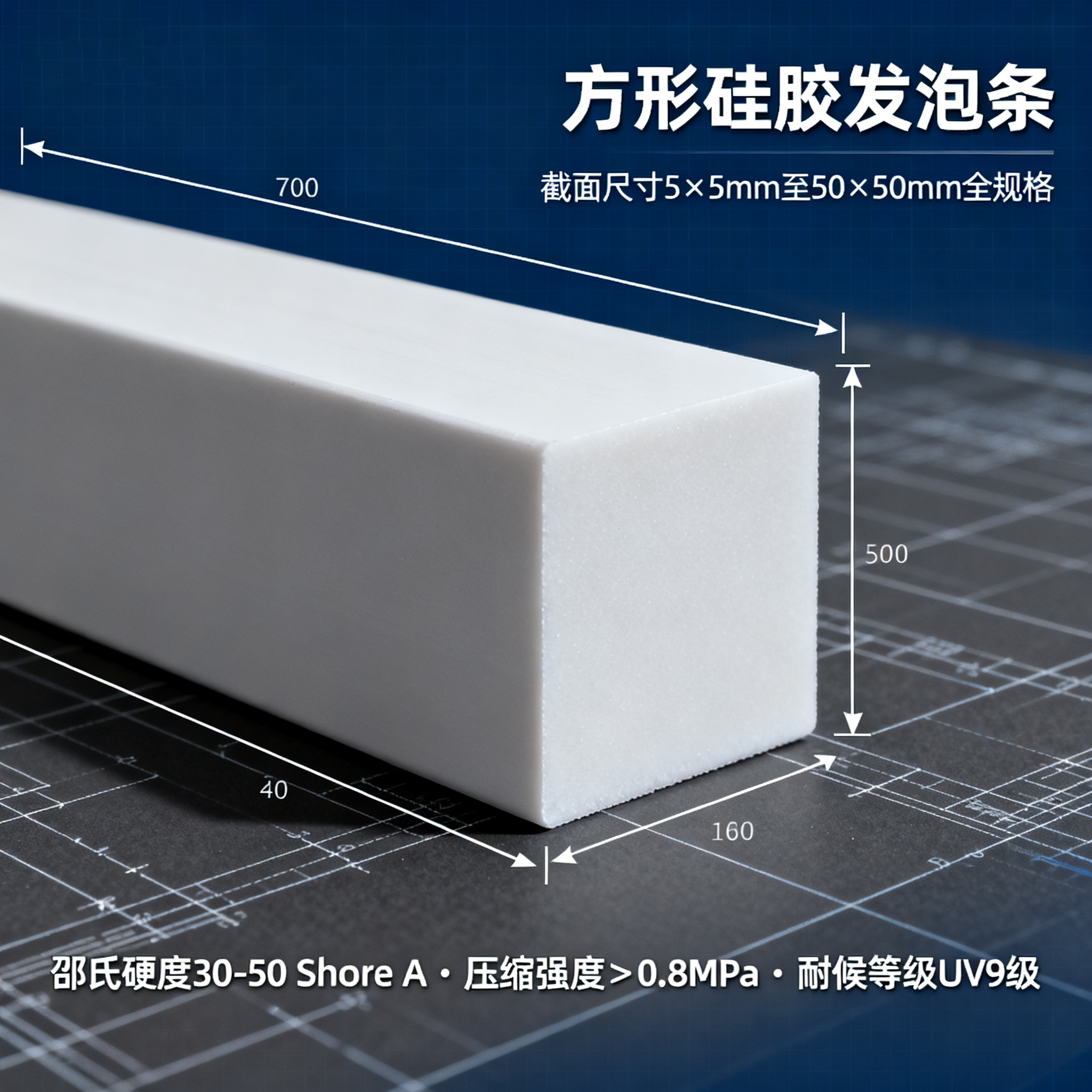 方形硅胶发泡条