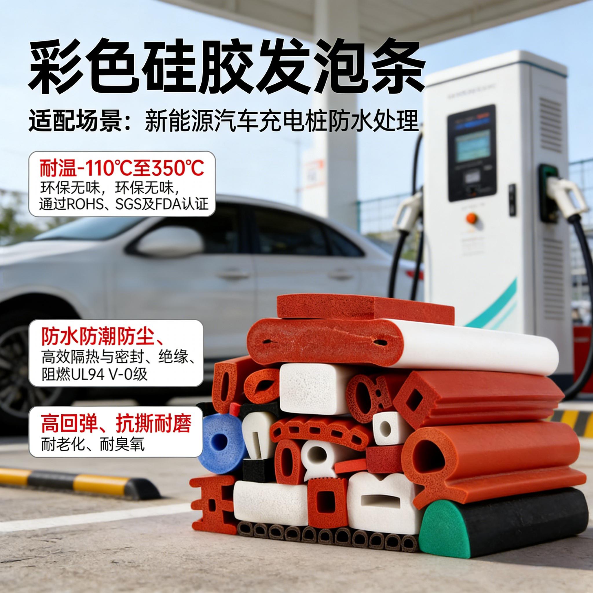 彩色硅胶发泡条